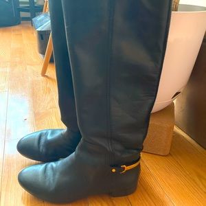 Tory Burch Size 7.5 Black Leather Riding Boots